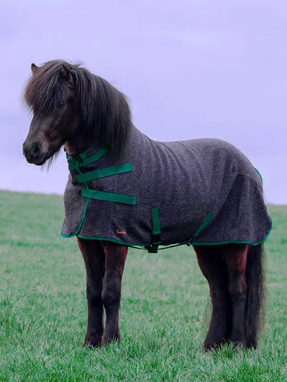 Sportsfreund Abschwitzdecke Wolle Anthrazit/Smaragd