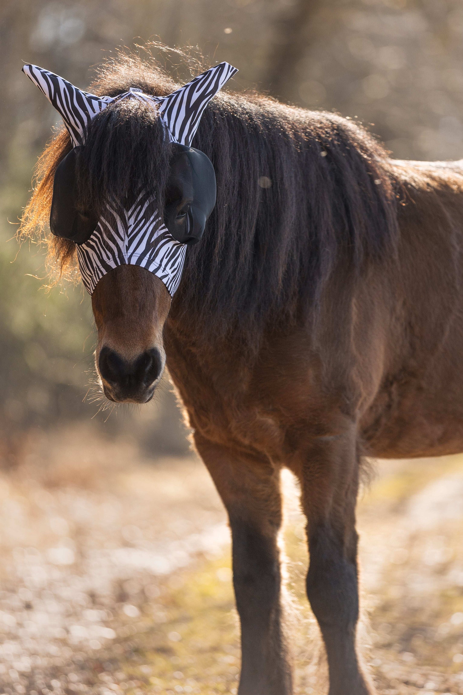 Fliegenmaske Galdur Soft Elastic Zebra