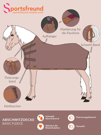 Sportsfreund Studios Basic Abschwitzdecke Nougat Mandel