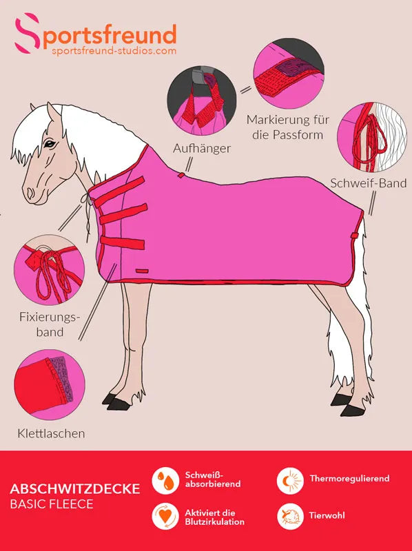 Sportsfreund Studios Basic Abschwitzdecke Rose/Valentine