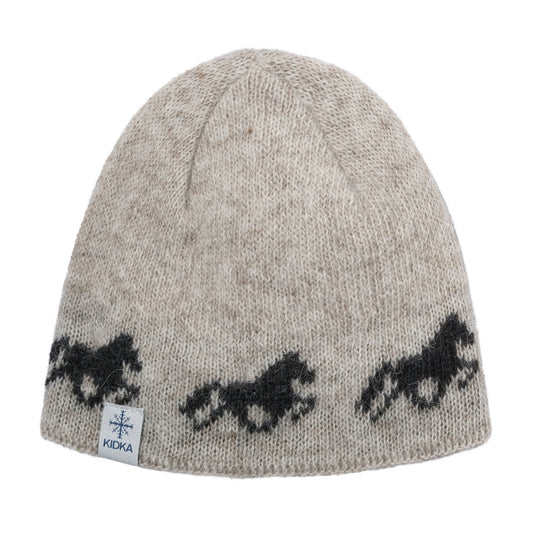 Kidka Strickmütze Islandpfe beige