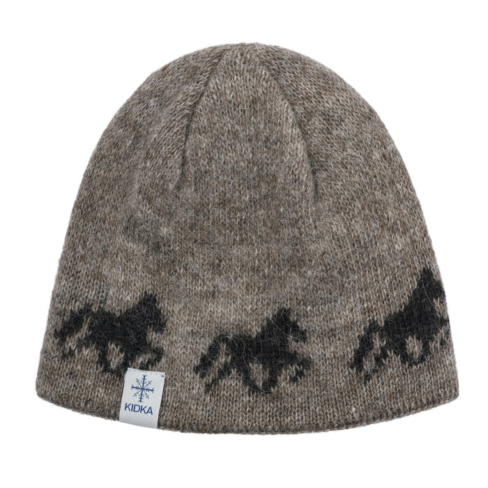 Kidka Strickmütze Islandpfe braun