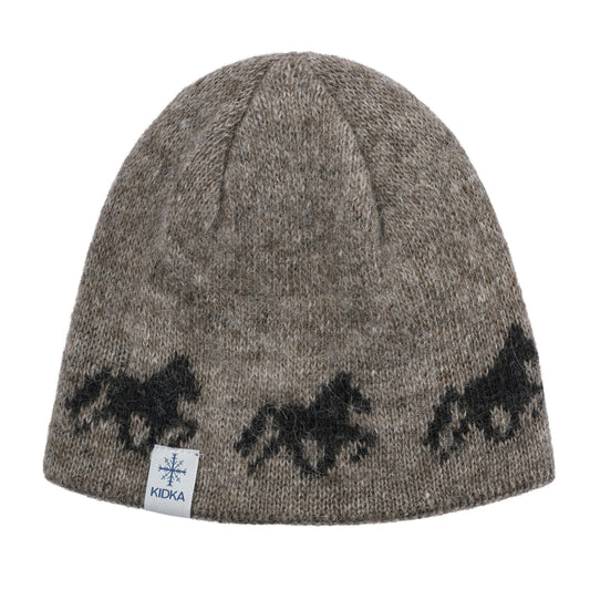 Kidka Strickmütze Islandpfe braun